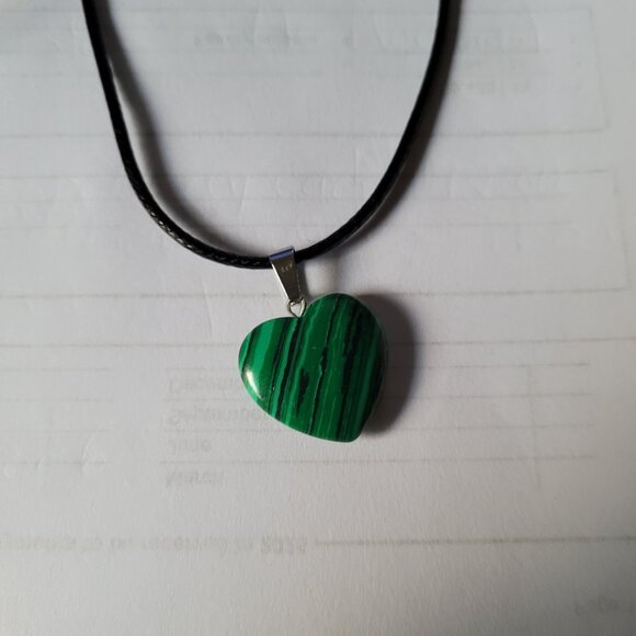 Unakite Gemstone Pendant and Heart Shape Gemstone Pendant - Picture 2 of 3